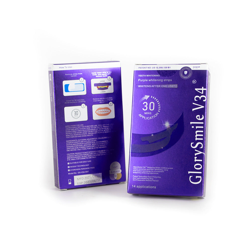 V34 Purple Teeth Whitening Strips
