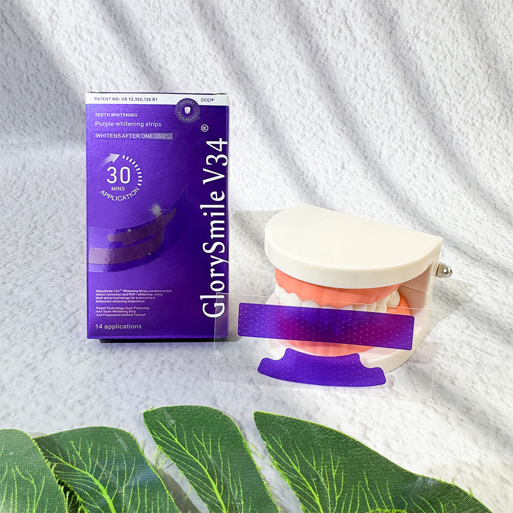 V34 Purple Teeth Whitening Strips