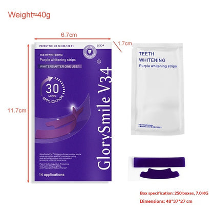 V34 Purple Teeth Whitening Strips