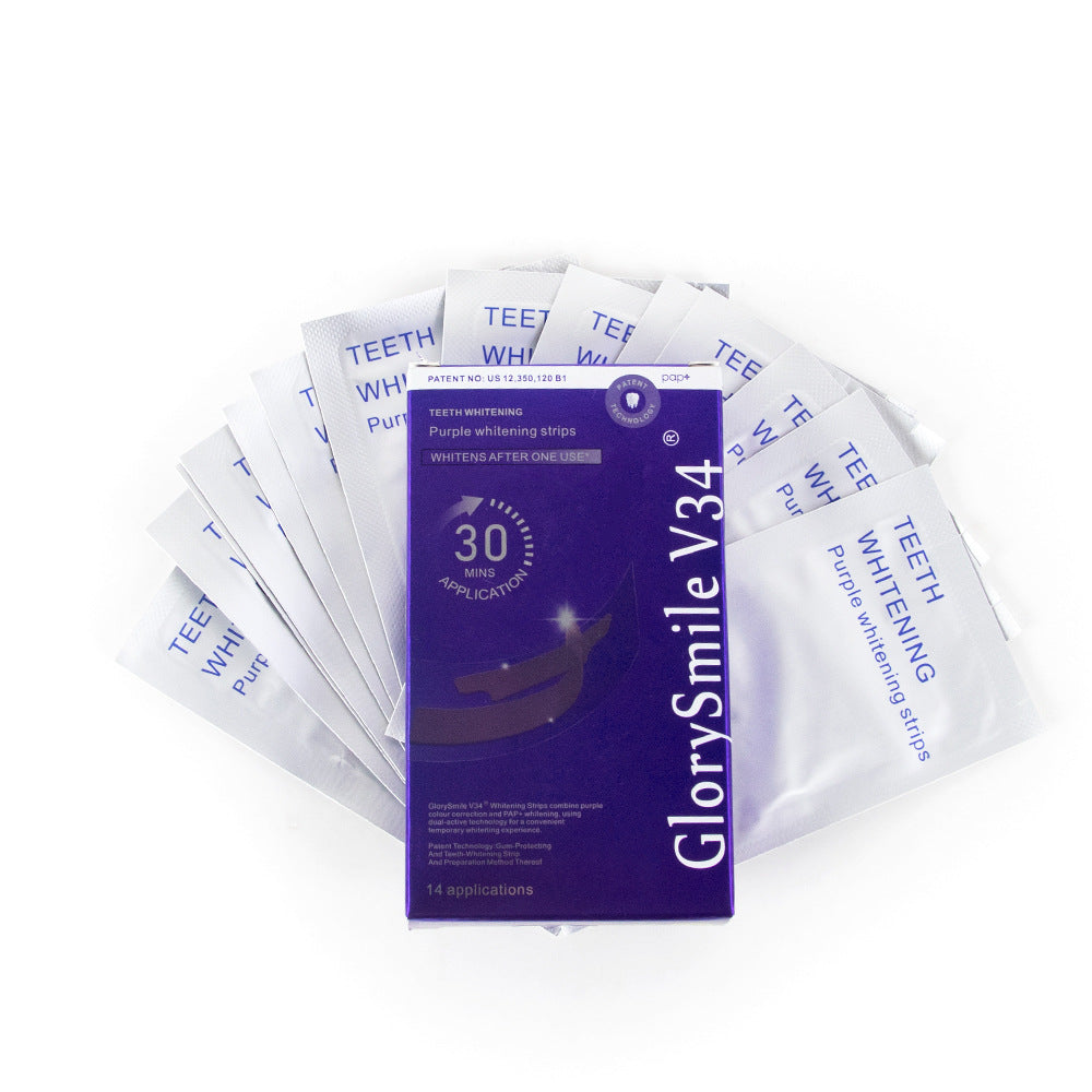 V34 Purple Teeth Whitening Strips